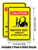 Caution Watch Forklift A-Frame Signs, Decals, or Panels