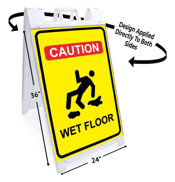 Caution Wet Floor A-Frame Signs, Decals, or Panels
