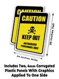 Caution Keep Out A-Frame Signs, Decals, or Panels