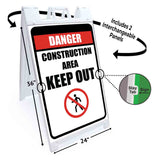 Danger Keep Out A-Frame Signs, Decals, or Panels
