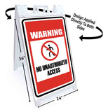Warning No Access A-Frame Signs, Decals, or Panels