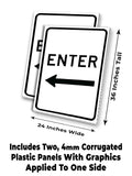 Enter Left A-Frame Signs, Decals, or Panels