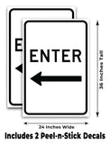 Enter Left A-Frame Signs, Decals, or Panels