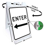 Enter Left A-Frame Signs, Decals, or Panels