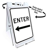 Enter Left A-Frame Signs, Decals, or Panels