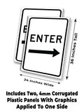 Enter Right A-Frame Signs, Decals, or Panels