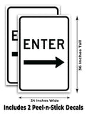 Enter Right A-Frame Signs, Decals, or Panels