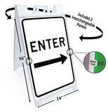 Enter Right A-Frame Signs, Decals, or Panels