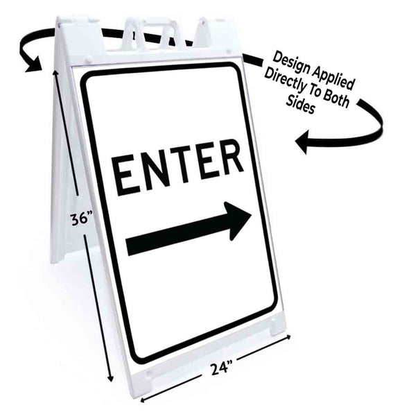 Enter Right A-Frame Signs, Decals, or Panels