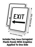 Exit Left A-Frame Signs, Decals, or Panels