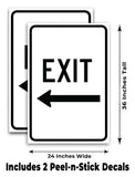 Exit Left A-Frame Signs, Decals, or Panels