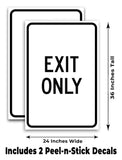 Exit Only A-Frame Signs, Decals, or Panels