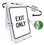 Exit Only A-Frame Signs, Decals, or Panels