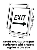 Exit Right A-Frame Signs, Decals, or Panels