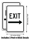 Exit Right A-Frame Signs, Decals, or Panels