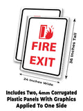 Fire Exit A-Frame Signs, Decals, or Panels