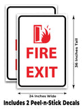 Fire Exit A-Frame Signs, Decals, or Panels