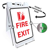 Fire Exit A-Frame Signs, Decals, or Panels