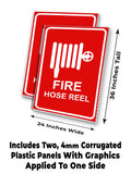 Fire Hose Reel A-Frame Signs, Decals, or Panels