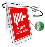 Fire Hose Reel A-Frame Signs, Decals, or Panels