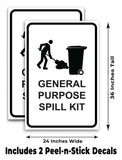General Purpose Spill Kit A-Frame Signs, Decals, or Panels