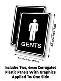 Gents A-Frame Signs, Decals, or Panels