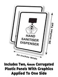 Hand Sanitiser Dispenser A-Frame Signs, Decals, or Panels