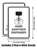 Hand Sanitiser Dispenser A-Frame Signs, Decals, or Panels