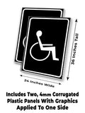 Handicapped A-Frame Signs, Decals, or Panels