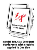 High Voltage A-Frame Signs, Decals, or Panels