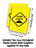 Hump Ahead A-Frame Signs, Decals, or Panels