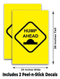 Hump Ahead A-Frame Signs, Decals, or Panels