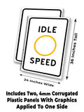 Idle Speed A-Frame Signs, Decals, or Panels
