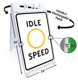 Idle Speed A-Frame Signs, Decals, or Panels