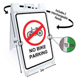 No Bike Parking A-Frame Signs, Decals, or Panels