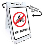 No Biking A-Frame Signs, Decals, or Panels