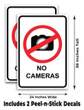 No Cameras A-Frame Signs, Decals, or Panels