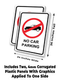 No Car Parking A-Frame Signs, Decals, or Panels