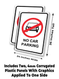 No Car Parking A-Frame Signs, Decals, or Panels