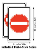 No Entry A-Frame Signs, Decals, or Panels