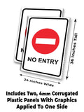 No Entry A-Frame Signs, Decals, or Panels
