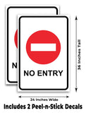 No Entry A-Frame Signs, Decals, or Panels
