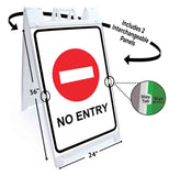 No Entry A-Frame Signs, Decals, or Panels