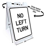 No Left Turn A-Frame Signs, Decals, or Panels