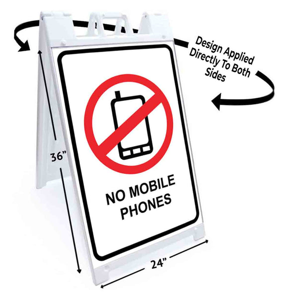 No Mobile Phones A-Frame Signs, Decals, or Panels