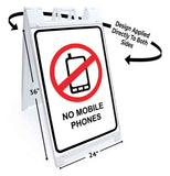 No Mobile Phones A-Frame Signs, Decals, or Panels