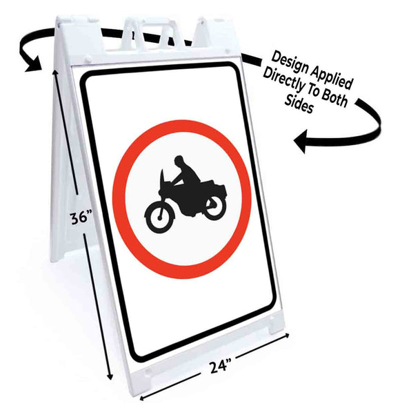 No Motorcycles A-Frame Signs, Decals, or Panels