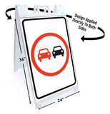 No Overtaking A-Frame Signs, Decals, or Panels