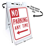 No Parking Any Time A-Frame Signs, Decals, or Panels