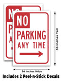 No Parking Any Time A-Frame Signs, Decals, or Panels